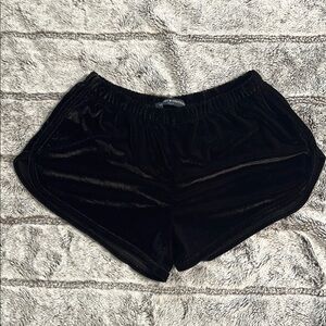 Brandy Melville Black Athletic Shorts Luxurious Velvet